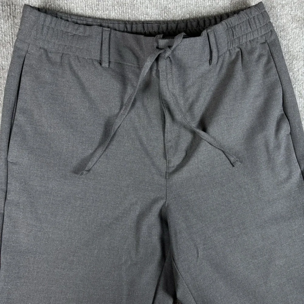 NWT Banana Republic Mens 31x30 Tapered Fit Pull On Pants Gray Stretch